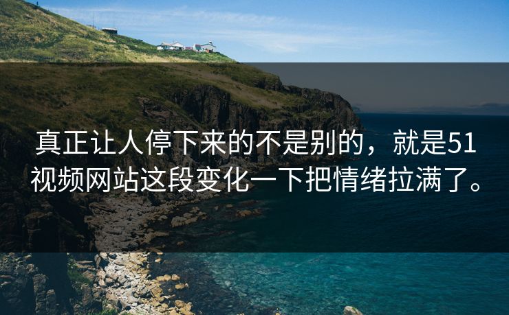 真正让人停下来的不是别的，就是51视频网站这段变化一下把情绪拉满了。  第1张